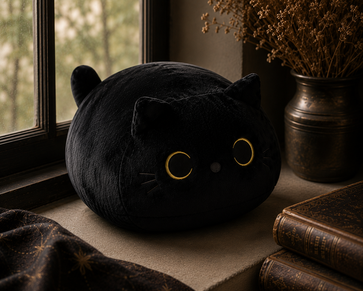 Black Cat Plush Pillow