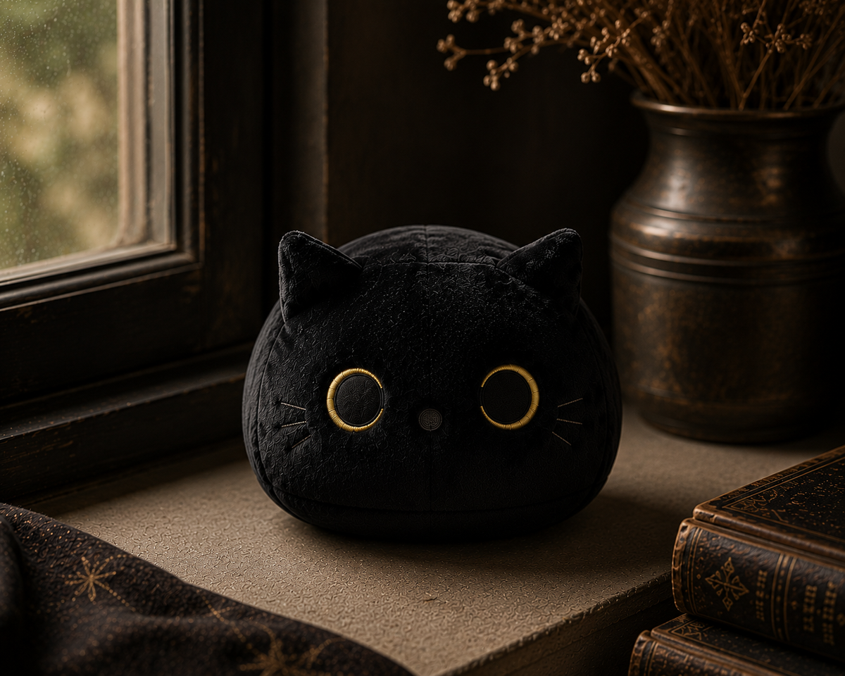 Black Cat Plush Pillow